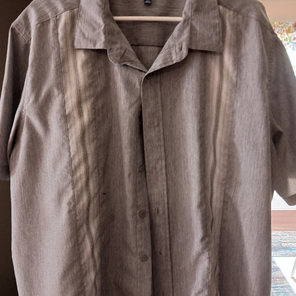 George Men's Casual Button Down Shirt - Gray